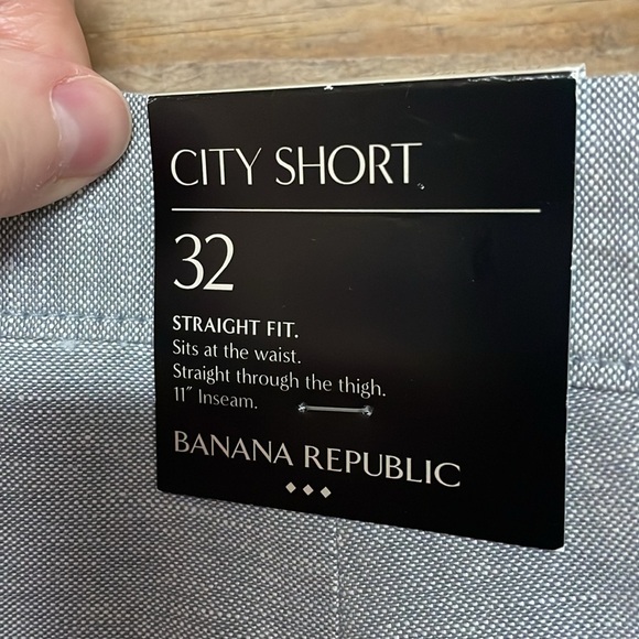 Banana Republic size 32 Gray City Straight Fit 11” Short with front&back pocket - Picture 7 of 9